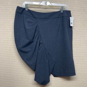 Cynthia Steffe Melange Gray Asymmetrical Pleated Skirt Women Size 12 NWT Career